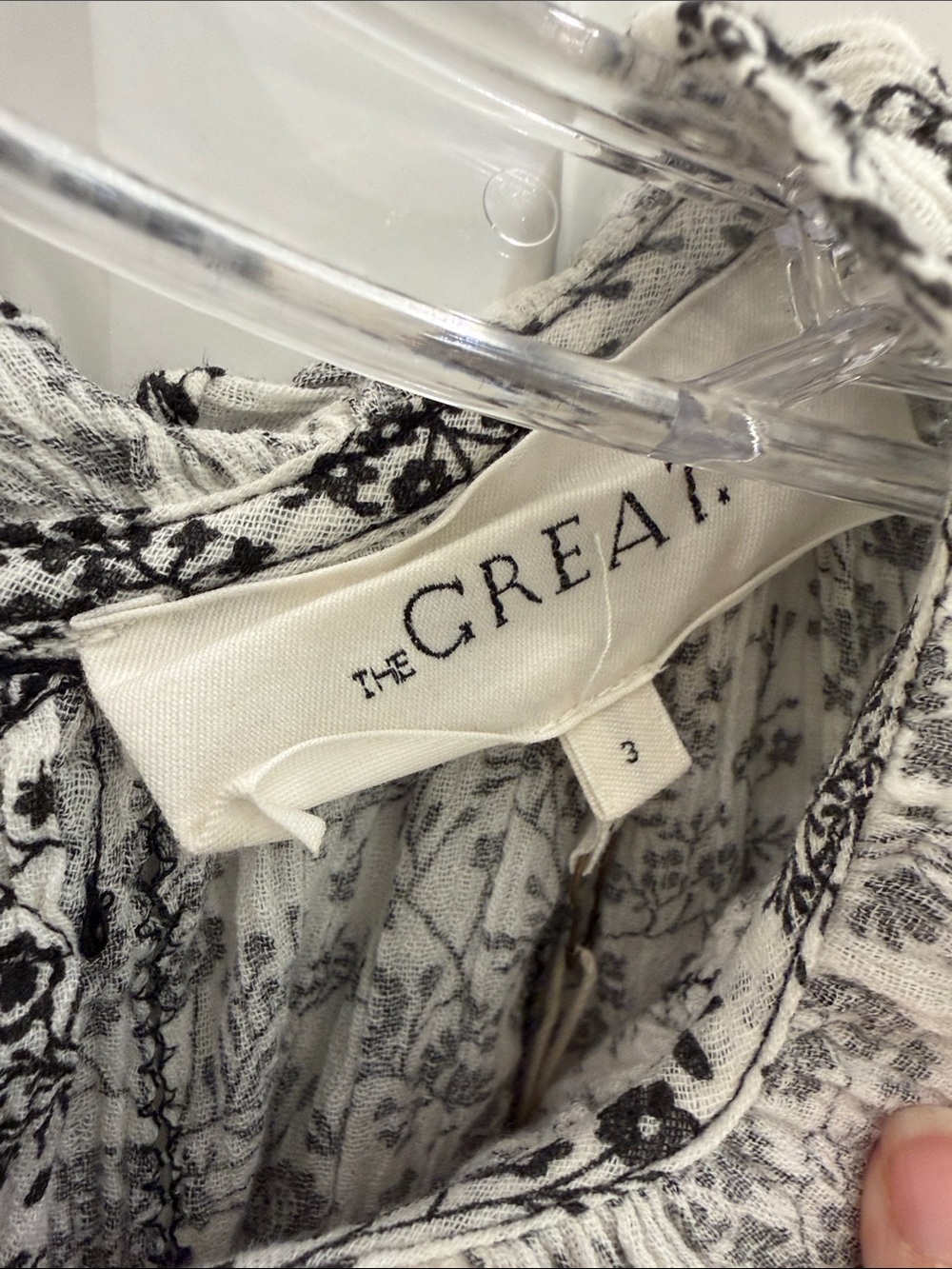 The Great - Songbird Blouse Black & White w/ Black Bows Down the back - Picture 6 of 11